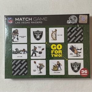 Las Vegas Raiders NFL Memory Match‎ Game Card Licensed YouTheFan NEW